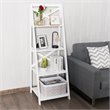 Pemberly Row 4-Tier Contemporary MDF Board Multifunctional Ladder Shelf in White