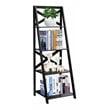 Pemberly Row 4-Tier Contemporary MDF Multifunctional Ladder Shelf in Black