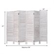 Pemberly Row 6-panel Contemporary Paulownia Wood Room Divider in White