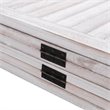 Pemberly Row 6-panel Contemporary Paulownia Wood Room Divider in White