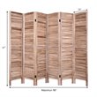 Pemberly Row 6-panel Contemporary Paulownia Wood Room Divider in Brown