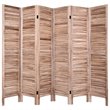 Pemberly Row 6-panel Contemporary Paulownia Wood Room Divider in Brown