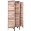 Pemberly Row 6-panel Contemporary Paulownia Wood Room Divider in Brown