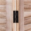 Pemberly Row 6-panel Contemporary Paulownia Wood Room Divider in Brown