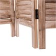 Pemberly Row 6-panel Contemporary Paulownia Wood Room Divider in Brown
