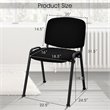 Pemberly Row Contemporary Steel Conference Office Chairs in Black (Set of 5)