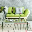 Pemberly Row Contemporary Tempered Glass Coffee Table in Clear Finish