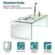 Pemberly Row Contemporary Tempered Glass Coffee Table in Clear Finish