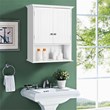 Pemberly Row Contemporary Premium MDF Wall Cabinets with 2 Doors in White