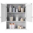Pemberly Row Contemporary Premium MDF Wall Cabinets with 2 Doors in White