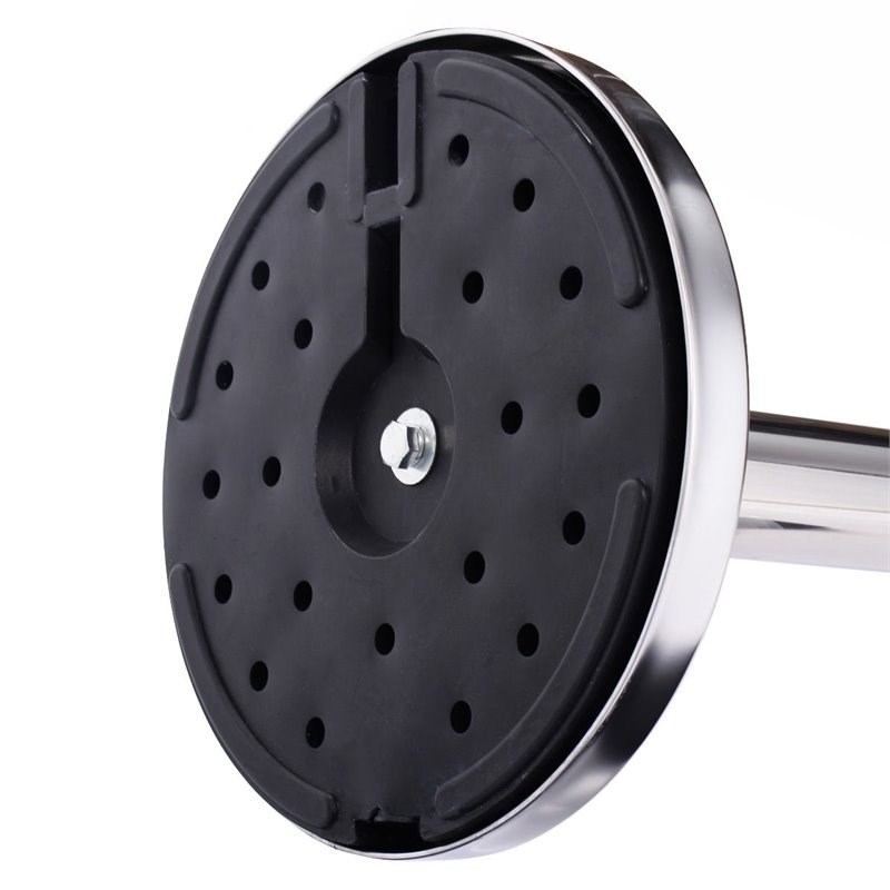 Pemberly Row Stainless Steel Queue Pole in Silver and Red (Set of 6)