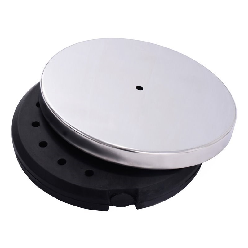 Pemberly Row Stainless Steel Queue Pole in Silver and Red (Set of 6)