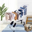Pemberly Row Steel and Plastic Folding Laundry Clothes Storage in White