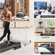 Pemberly Row Contemporary MDF and Steel Height Adjustable Computer Desk in White