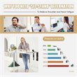 Pemberly Row Contemporary MDF and Steel Height Adjustable Computer Desk in White