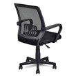Pemberly Row Polyurethane Ergonomic Mid-back Mesh Computer Office Chair in Black