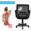 Pemberly Row Polyurethane Ergonomic Mid-back Mesh Computer Office Chair in Black
