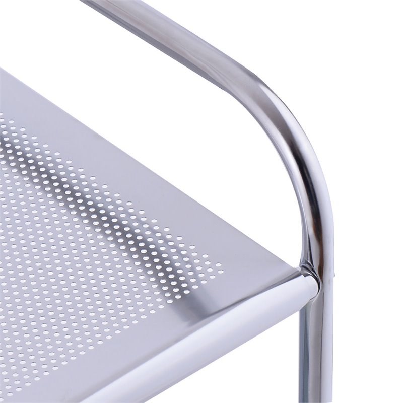 Pemberly Row 4-drawer Steel Rolling Storage Cart w/ 2-tier Shelf in Green & Blue