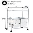 Pemberly Row 4-drawer PP and Steel Rolling Storage Cart in White/Black