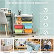 Pemberly Row 4-drawer PP and Steel Rolling Storage Cart in Multi-Color