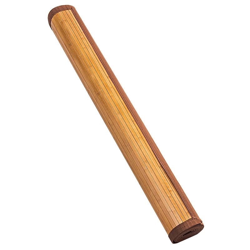 Pemberly Row 5' x 8' Contemporary Natural Bamboo Area Rug in Natural