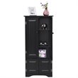 Pemberly Row 2-door MDF Storage Cabinet with Adjustable Shelves in Black