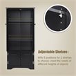 Pemberly Row 2-door MDF Storage Cabinet with Adjustable Shelves in Black