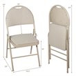 Pemberly Row Contemporary Sponge and Steel Dining Chairs in Beige (Set of 6)