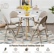 Pemberly Row Contemporary Sponge and Steel Dining Chairs in Beige (Set of 6)