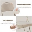 Pemberly Row Contemporary Sponge and Steel Dining Chairs in Beige (Set of 6)