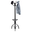 Pemberly Row Contemporary Steel Coat Rack with Triangle Base in Black