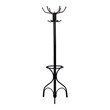 Pemberly Row Contemporary Steel Coat Rack with Triangle Base in Black