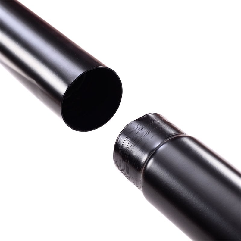 Pemberly Row 78'' Powder-coated Steel Free Standing Coat Rack in Black