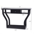 Pemberly Row Contemporary Wood Accent Console Table with Drawer in Black