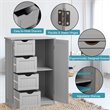 Pemberly Row MDF Board Free Standing Storage Cabinet w/ 2 Shelves in Gray