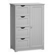 Pemberly Row MDF Board Free Standing Storage Cabinet w/ 2 Shelves in Gray