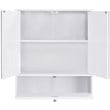 Pemberly Row Wood Wall Mount Bathroom Cabinet with 2 Mirrors in White