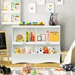 Pemberly Row Contemporary MDF Multi-bin Kids Toy Storage Organizer in White