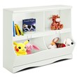 Pemberly Row Contemporary MDF Multi-bin Kids Toy Storage Organizer in White