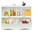 Pemberly Row Contemporary MDF Multi-bin Kids Toy Storage Organizer in White