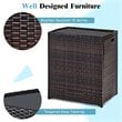 Pemberly Row 3-piece Contemporary Rattan and Steel Patio Bistro Set in Brown