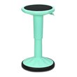 Pemberly Row Contemporary Plastic Wobble Sitting Stool in Mint Green