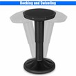 Pemberly Row Contemporary Plastic Wobble Seating Stool in Black Finish