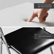 Pemberly Row U-shaped Contemporary Metal Folding Chairs in Black (Set of 6)