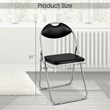 Pemberly Row U-shaped Contemporary Metal Folding Chairs in Black (Set of 6)