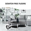 Pemberly Row Tempered Glass Coffee Table with 2 Bottom Shelves in Black