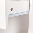 Pemberly Row Contemporary Particle Board Computer Desk w/ 2 Shelves in White