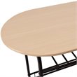 Pemberly Row 3-piece MDF and Steel Dining Set with Table and 2 Chairs in Natural