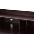 Pemberly Row Contemporary MDF Computer Desk with 3 Side Drawers in Brown