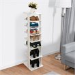 Pemberly Row 7-Tier Contemporary Wood Shoes Rack in White